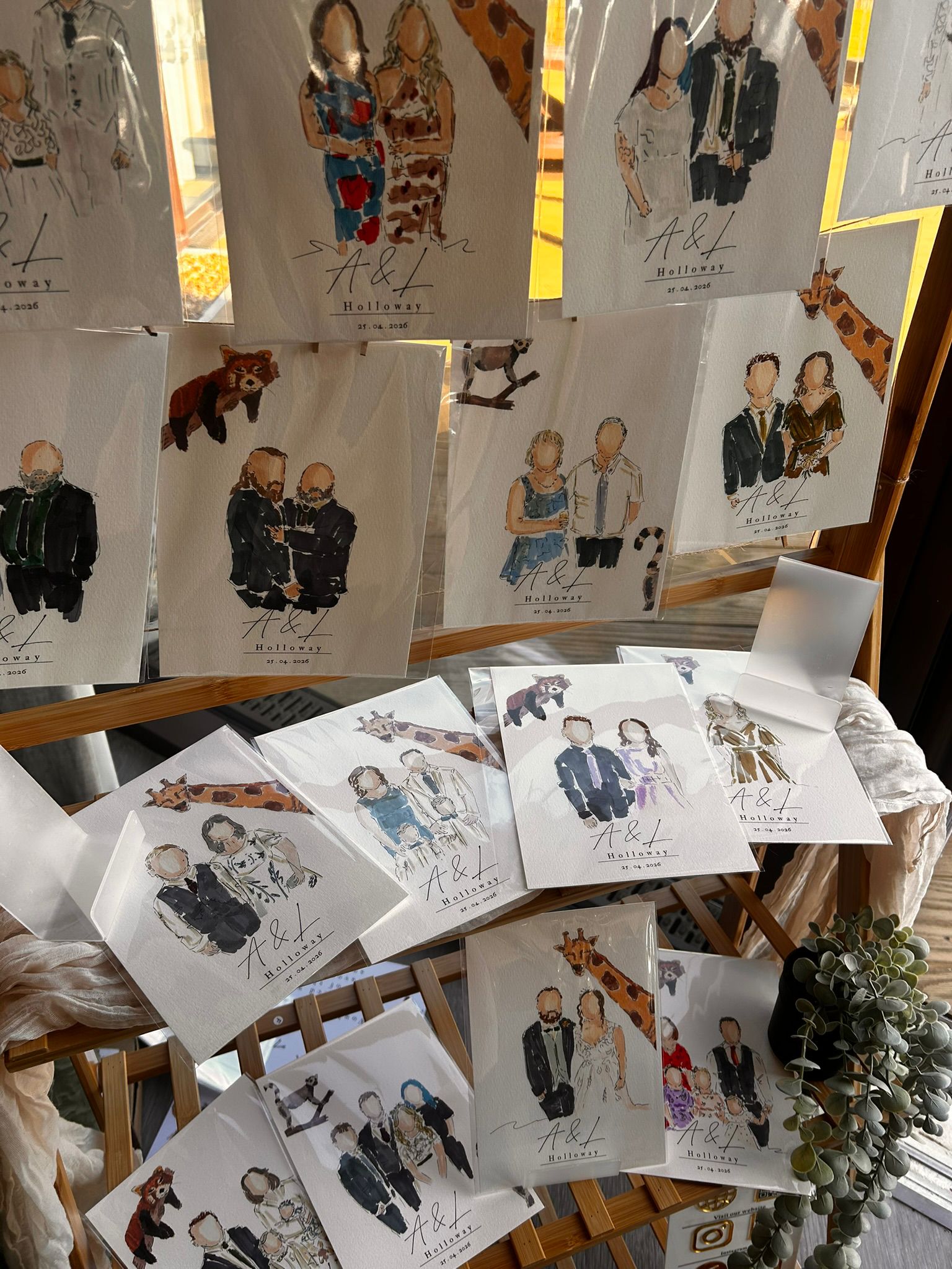 Live illustration moment from a real wedding, photo 14