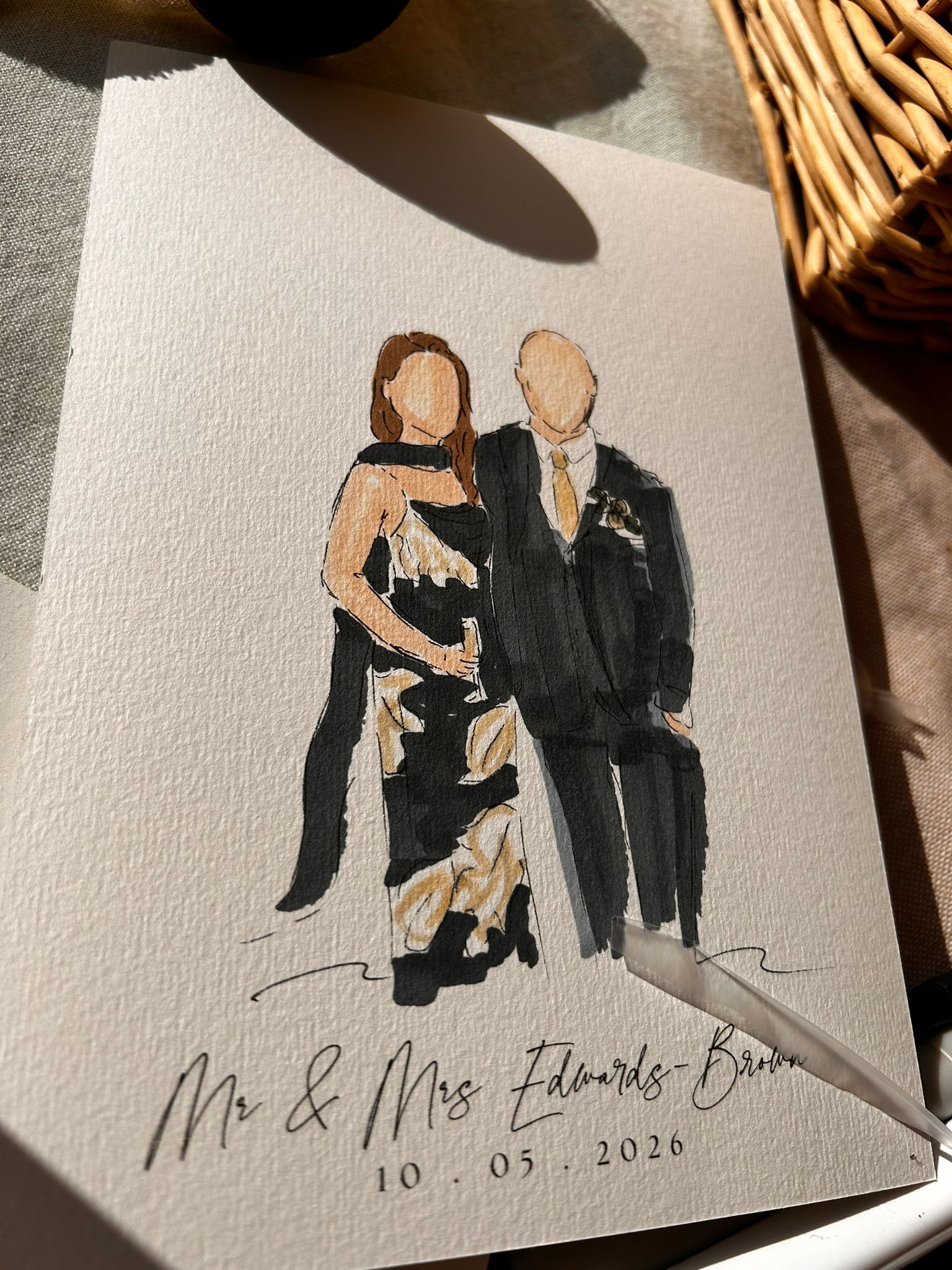Live illustration moment from a real wedding, photo 15
