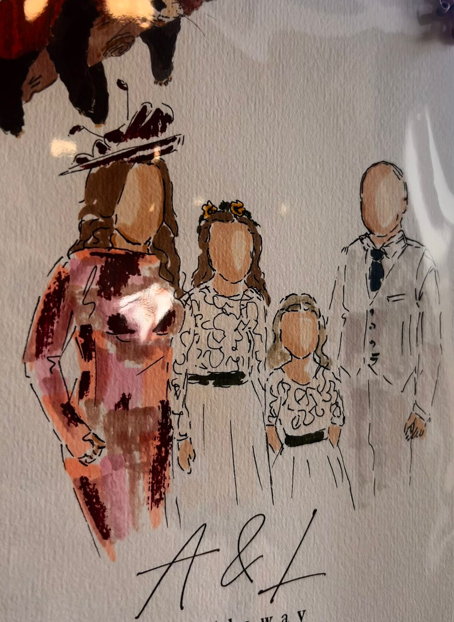 Live illustration moment from a real wedding, photo 16