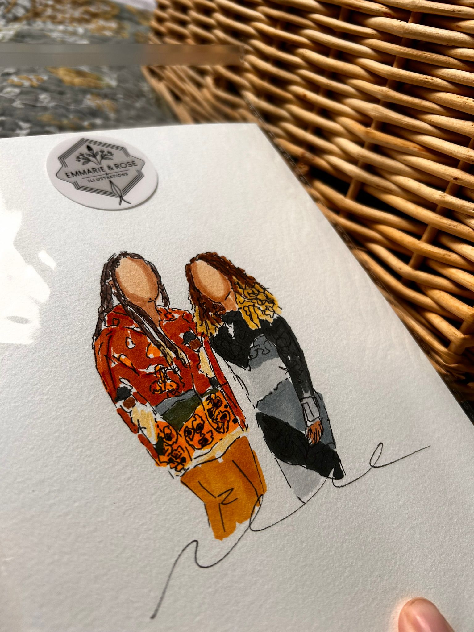 Live illustration moment from a real wedding, photo 17