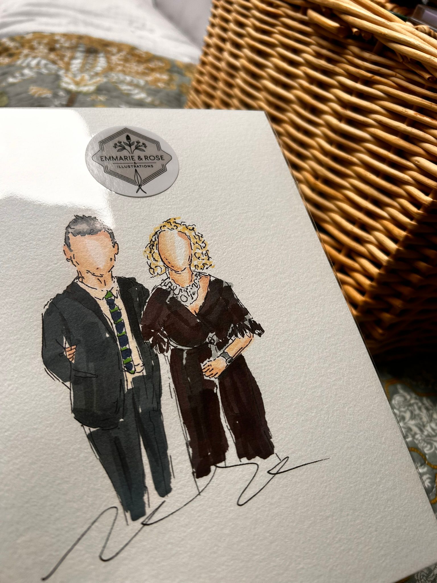 Live illustration moment from a real wedding, photo 18