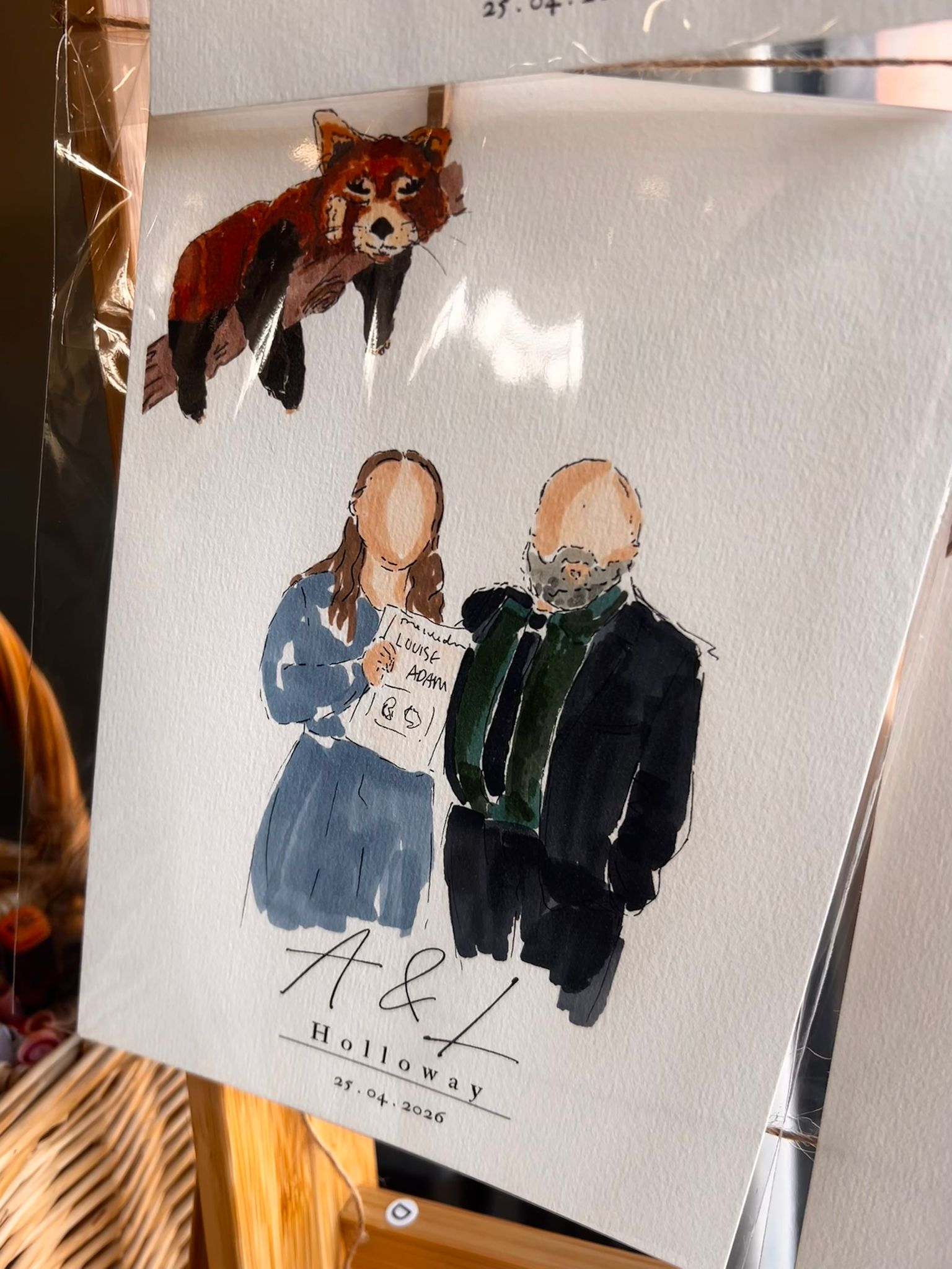 Live illustration moment from a real wedding, photo 19