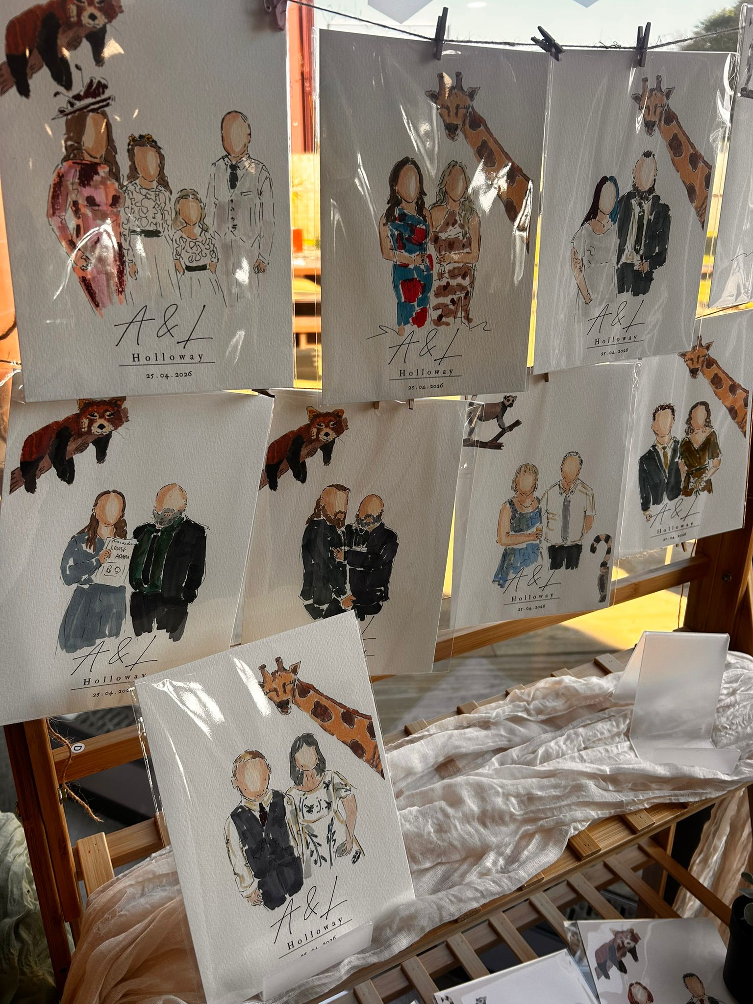 Live illustration moment from a real wedding, photo 21