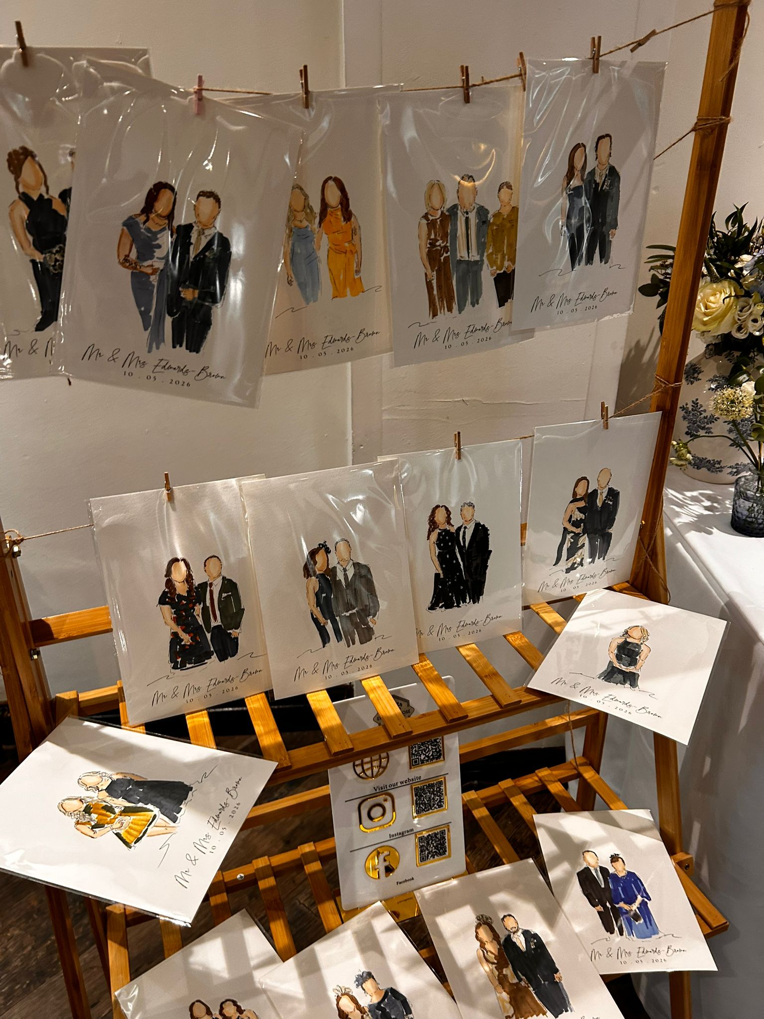 Live illustration moment from a real wedding, photo 4