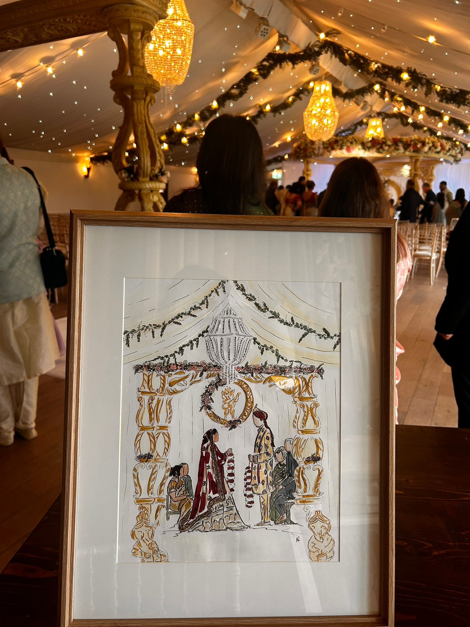 Live illustration moment from a real wedding, photo 32