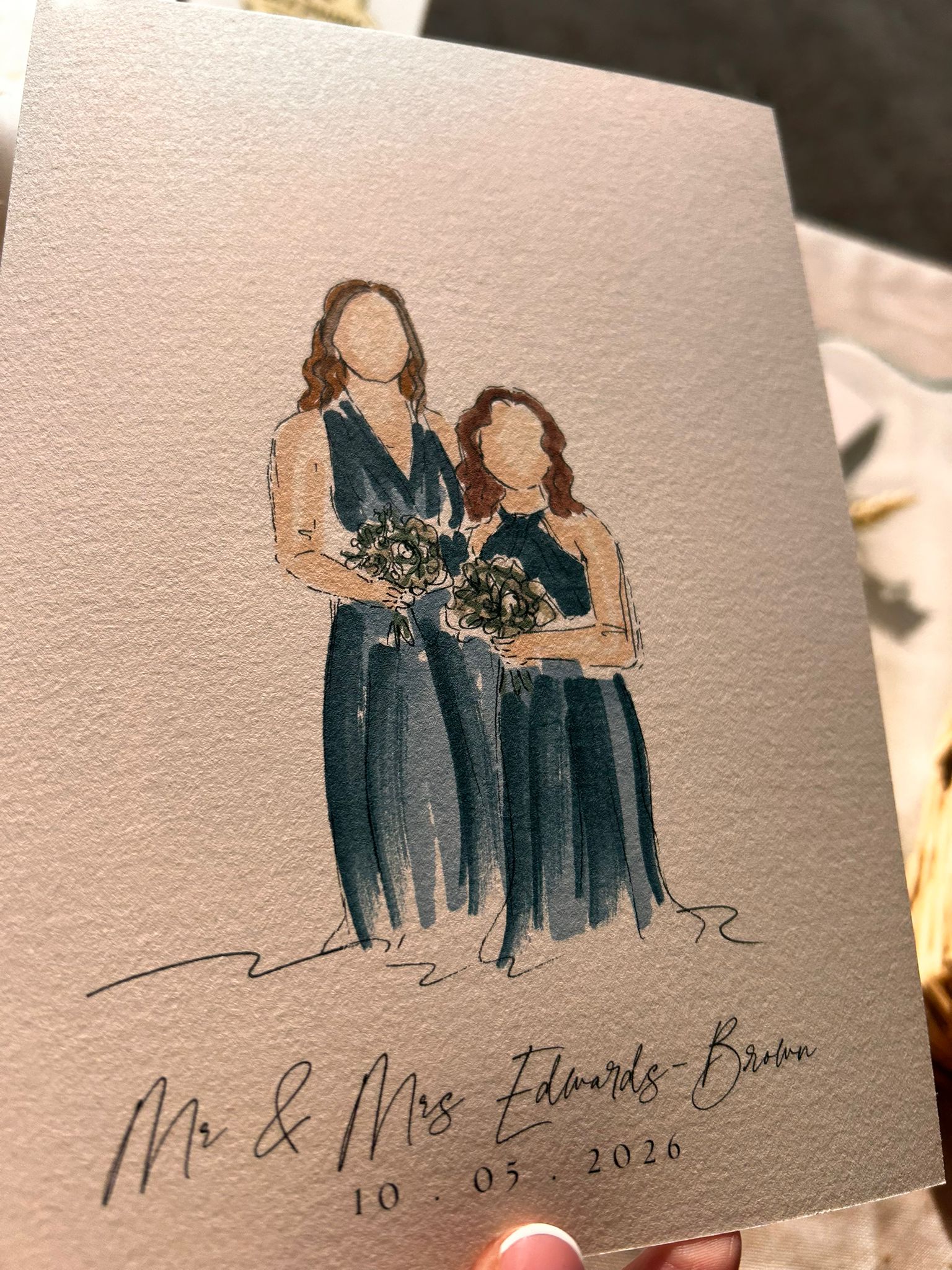 Live illustration moment from a real wedding, photo 6