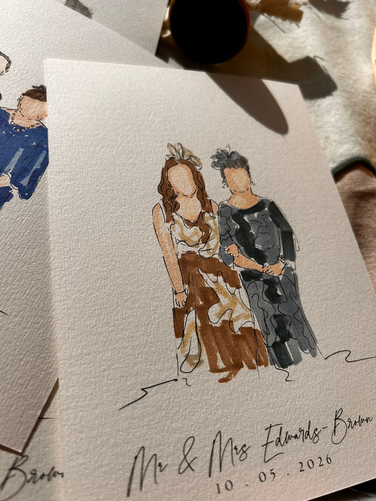Live illustration moment from a real wedding, photo 7
