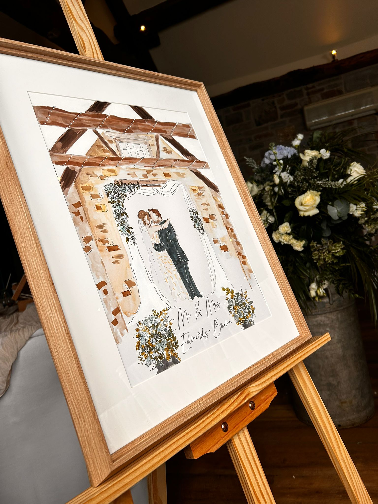 Live illustration moment from a real wedding, photo 10